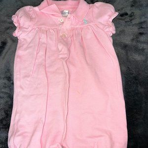 Ralph Lauren pink baby dress with snaps 9M